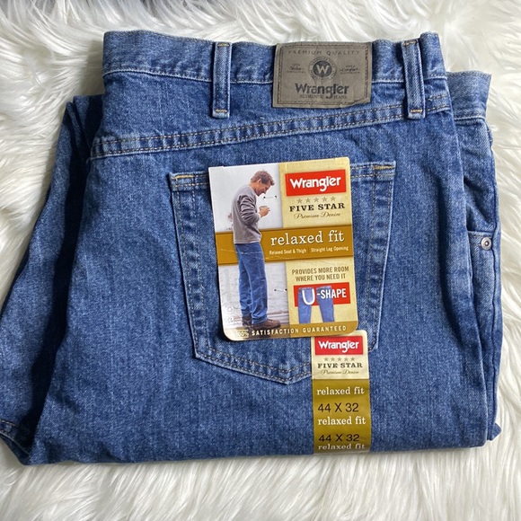WRANGLER® FIVE STAR PREMIUM DENIM RELAXED FIT JEAN IN STONE BLEACH - Picture 7 of 7